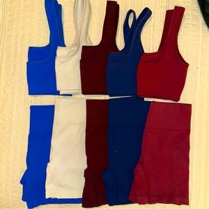 Five. Matching sets.